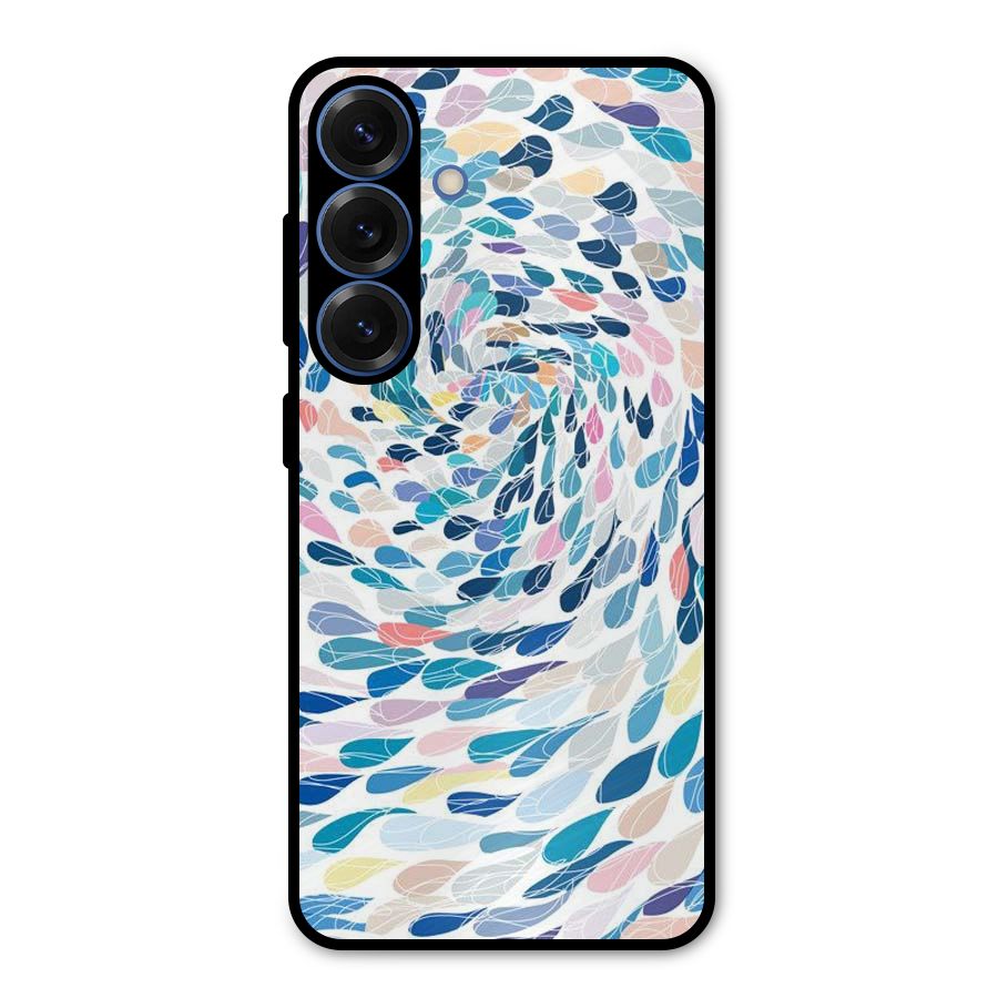 Color Droplets Swirls Metal Back Case for Galaxy S25