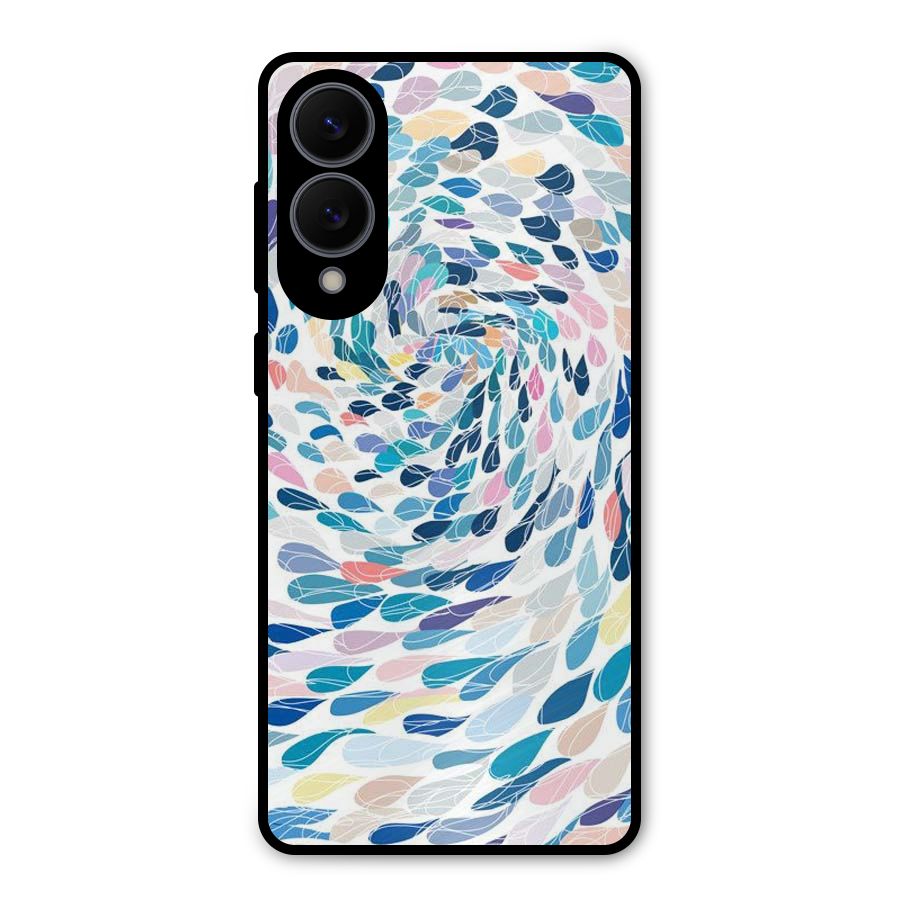Color Droplets Swirls Metal Back Case for Galaxy S25 Edge