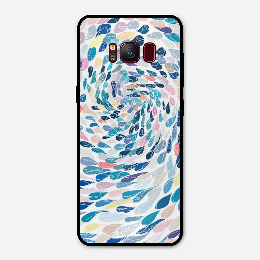 Color Droplets Swirls Metal Back Case for Galaxy S8