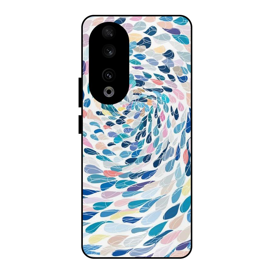 Color Droplets Swirls Metal Back Case for Honor 90