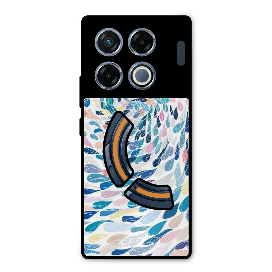 Color Droplets Swirls Metal Back Case for Infinix GT 20 Pro