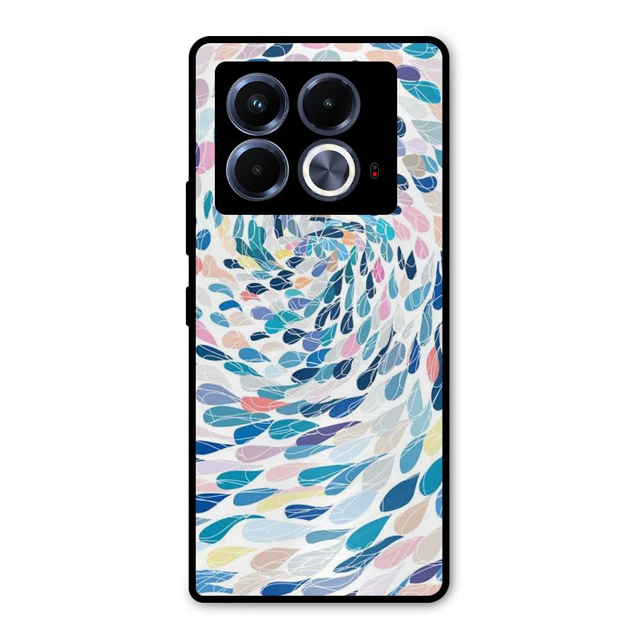 Color Droplets Swirls Metal Back Case for Infinix Note 40 5G