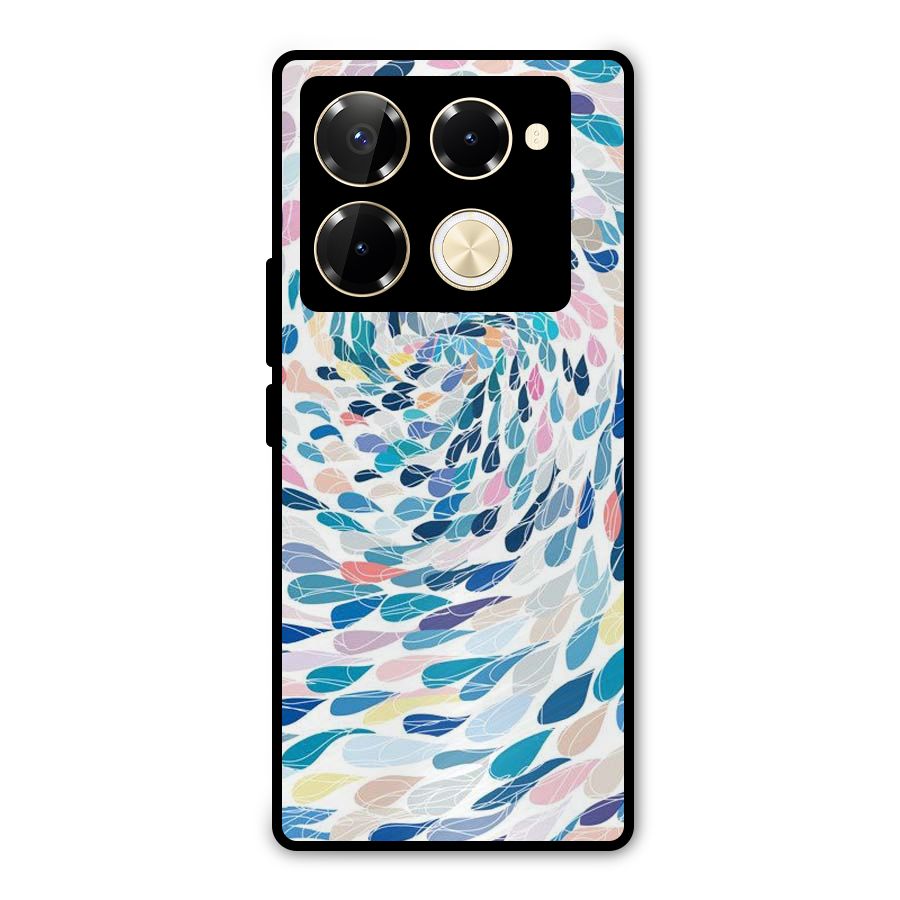 Color Droplets Swirls Metal Back Case for Infinix Note 40 Pro