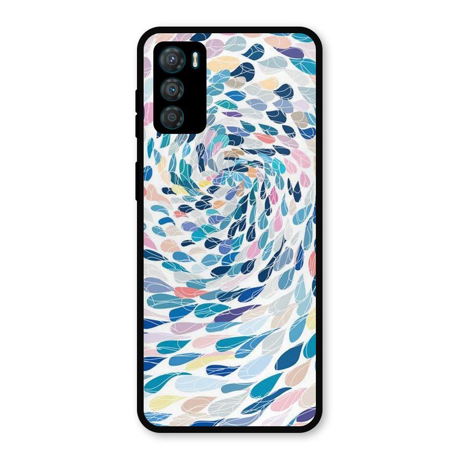 Color Droplets Swirls Metal Back Case for Moto G42