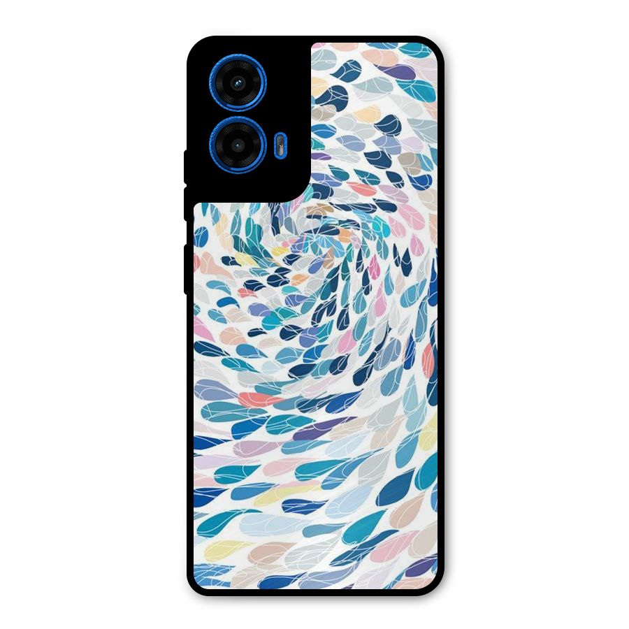 Color Droplets Swirls Metal Back Case for Moto G45