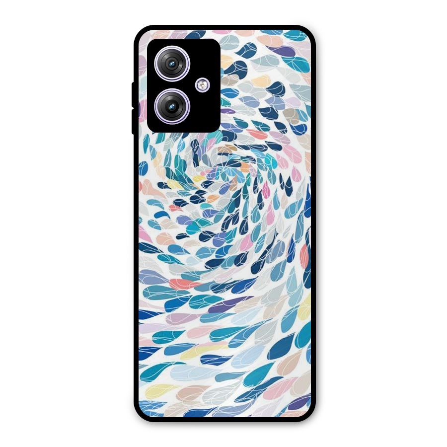 Color Droplets Swirls Metal Back Case for Moto G64