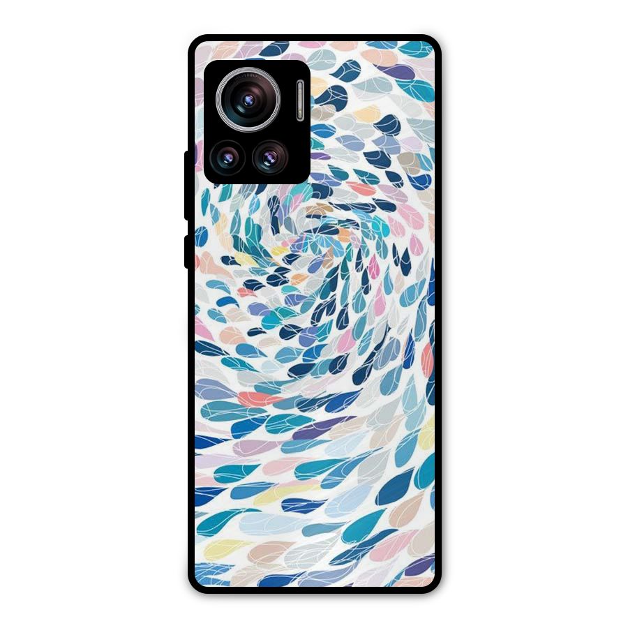 Color Droplets Swirls Metal Back Case for Motorola Edge 30 Ultra