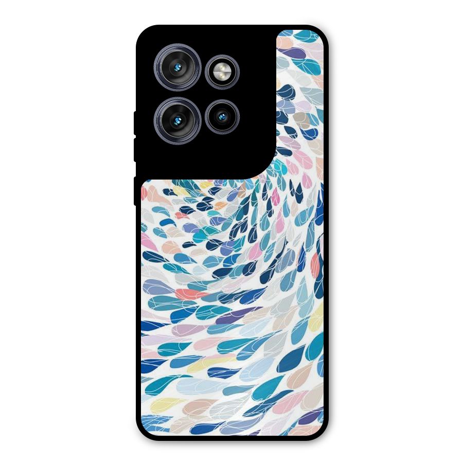 Color Droplets Swirls Metal Back Case for Motorola Edge 50 Neo