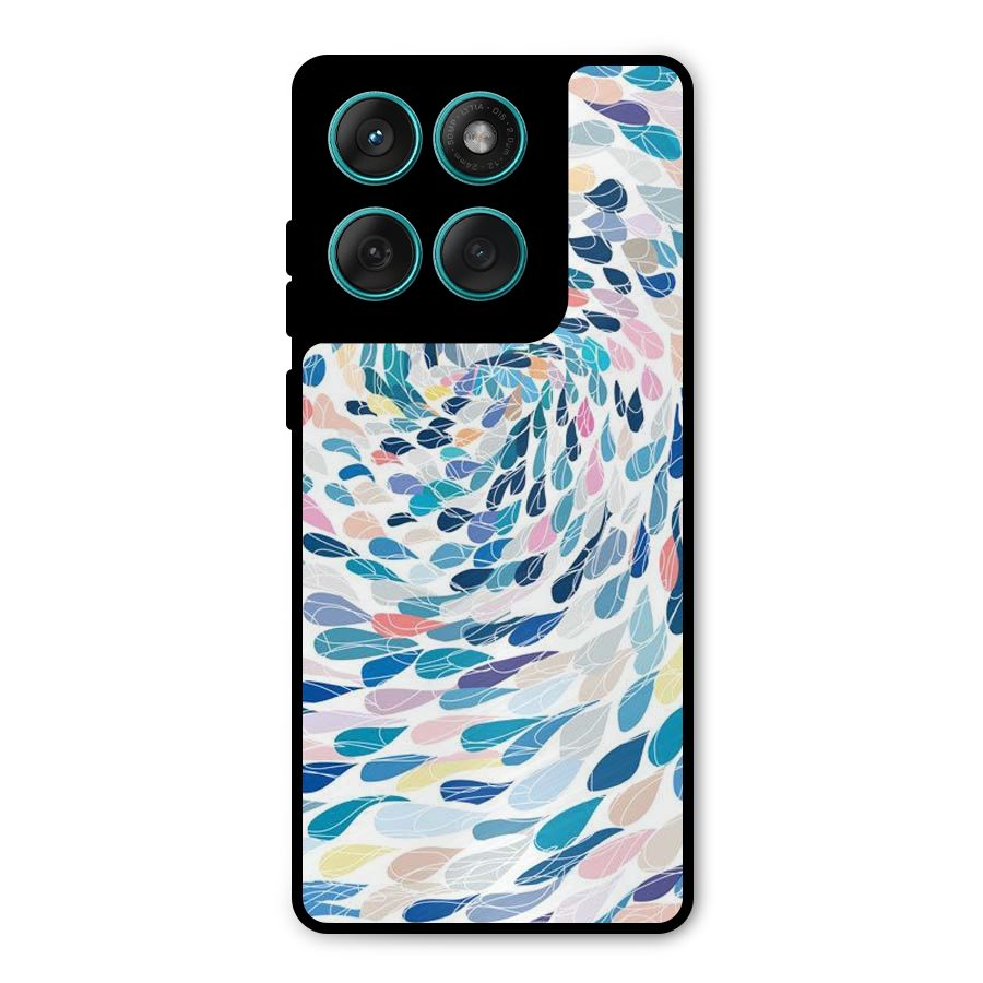Color Droplets Swirls Metal Back Case for Motorola Edge 60 Fusion