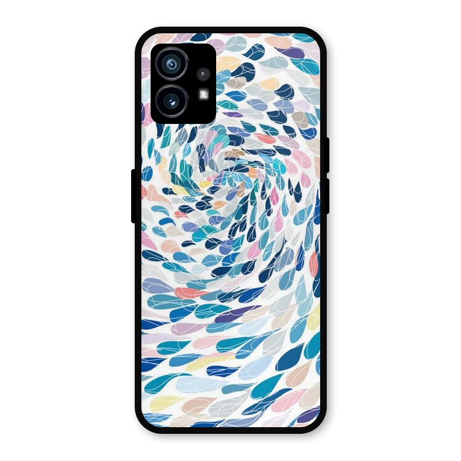 Color Droplets Swirls Metal Back Case for Nothing Phone 1