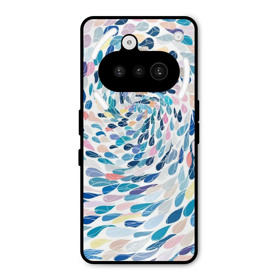 Color Droplets Swirls Metal Back Case for Nothing Phone 3a