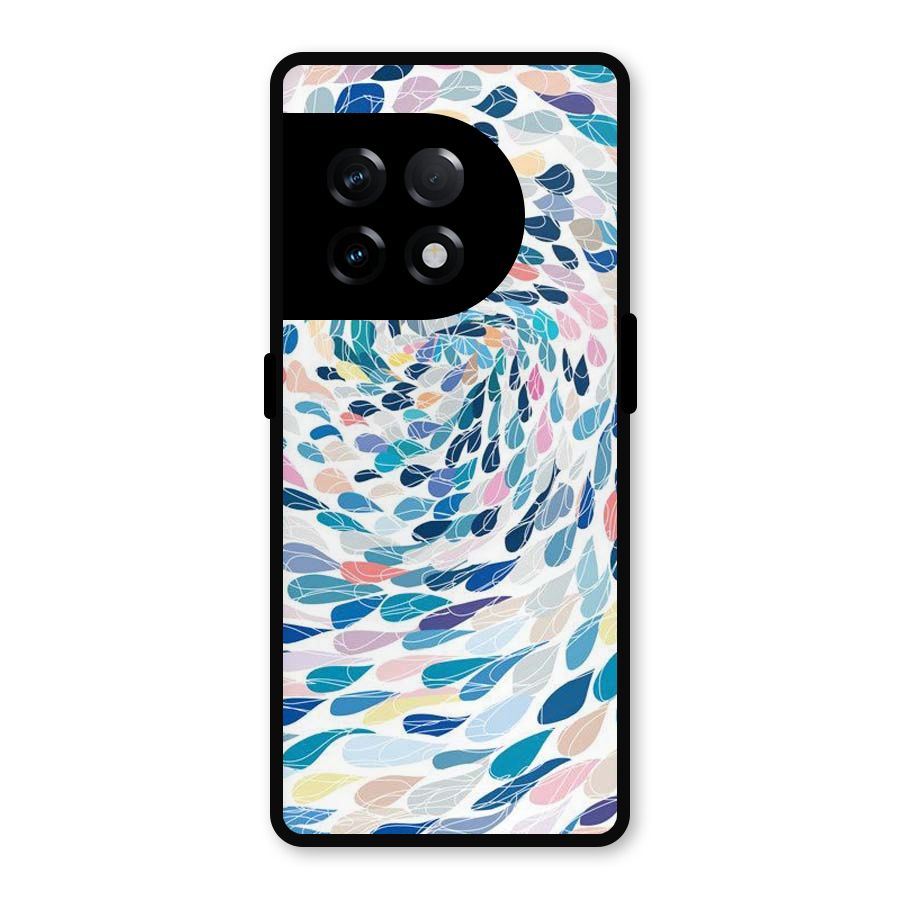 Color Droplets Swirls Metal Back Case for OnePlus 11R