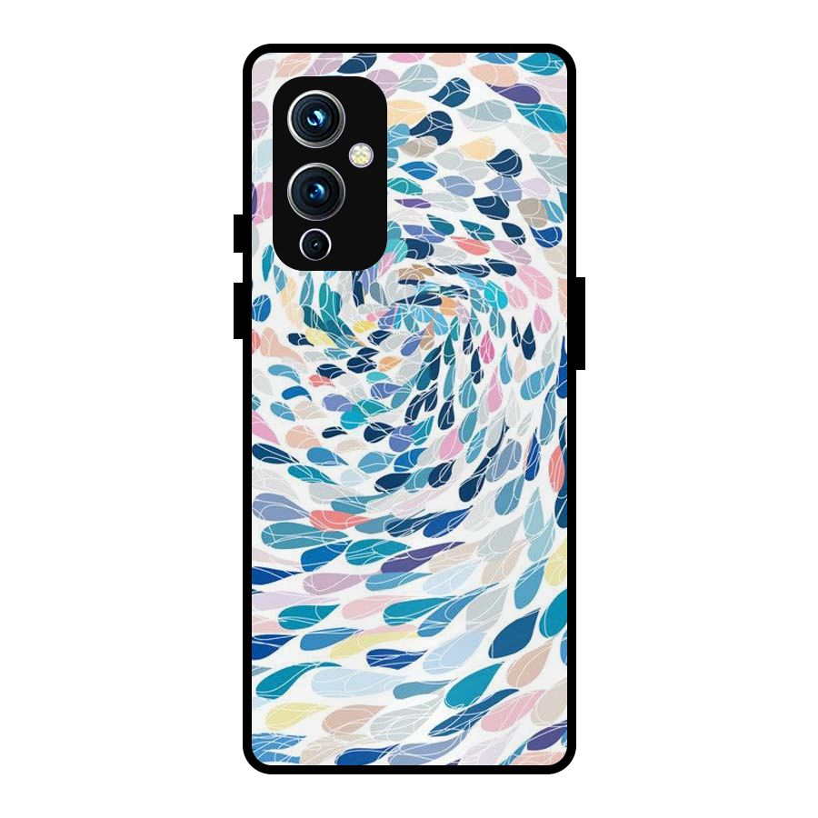 Color Droplets Swirls Metal Back Case for OnePlus 9