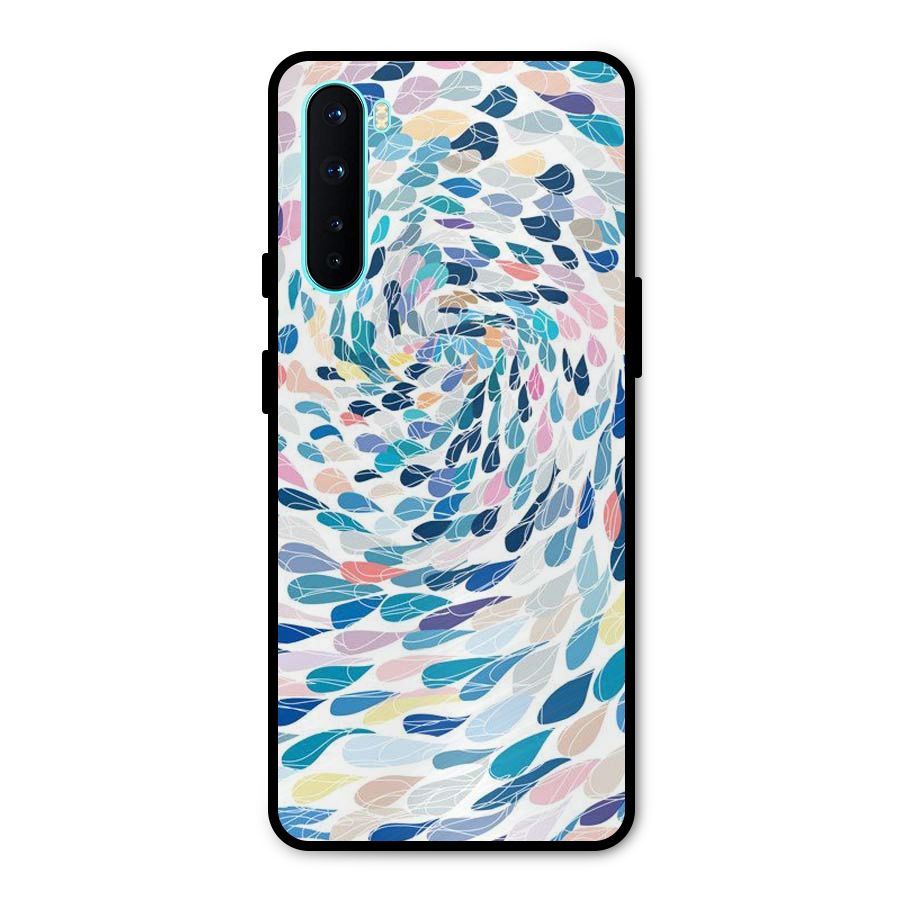 Color Droplets Swirls Metal Back Case for OnePlus Nord