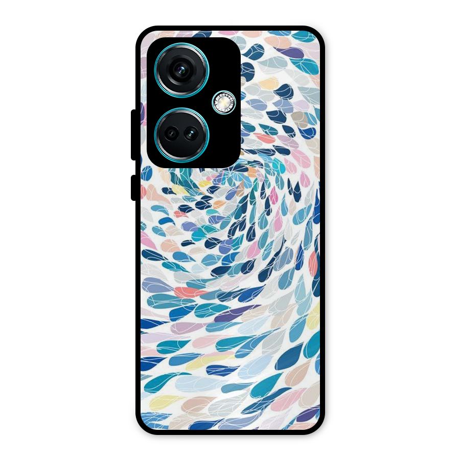 Color Droplets Swirls Metal Back Case for OnePlus Nord CE 3 5G