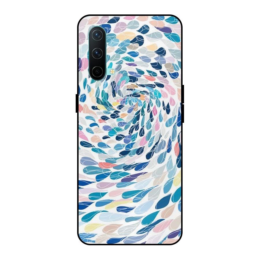 Color Droplets Swirls Metal Back Case for OnePlus Nord CE 5G