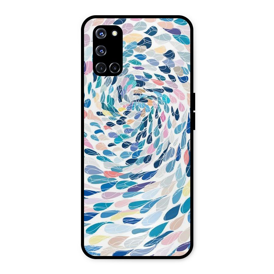 Color Droplets Swirls Metal Back Case for Oppo A52