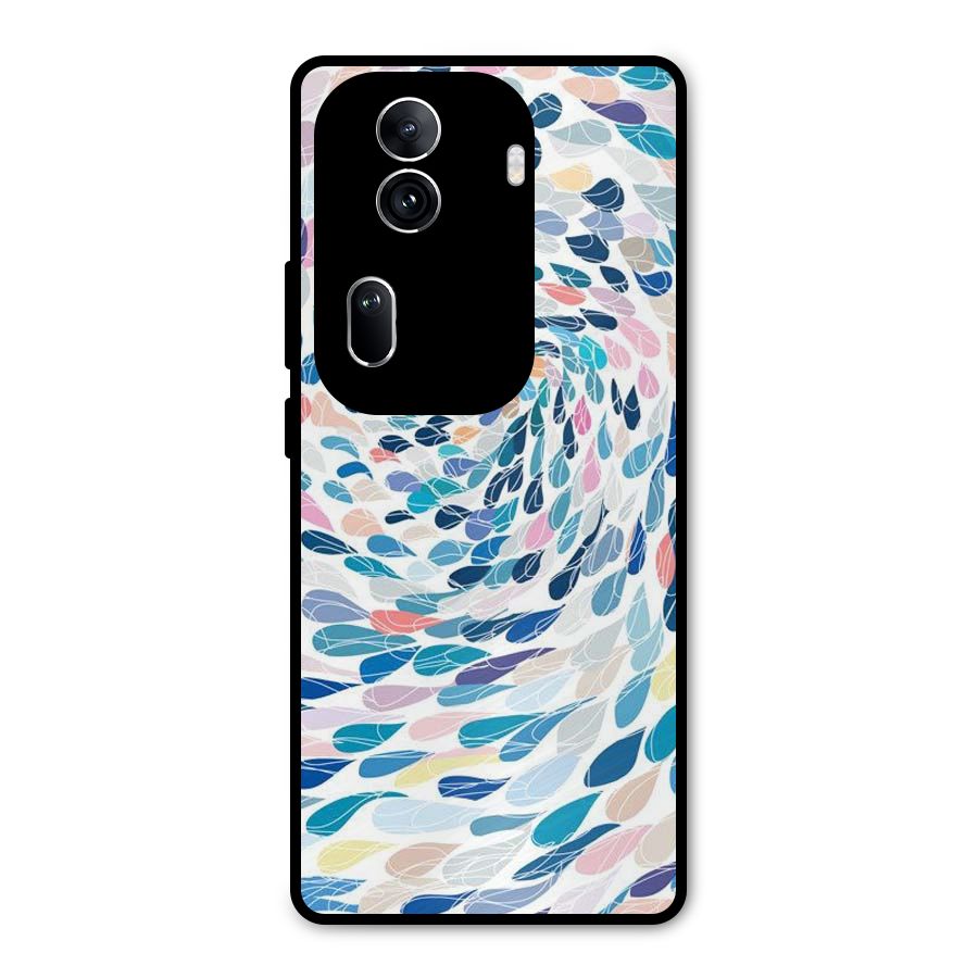 Color Droplets Swirls Metal Back Case for Oppo Reno11 Pro 5G
