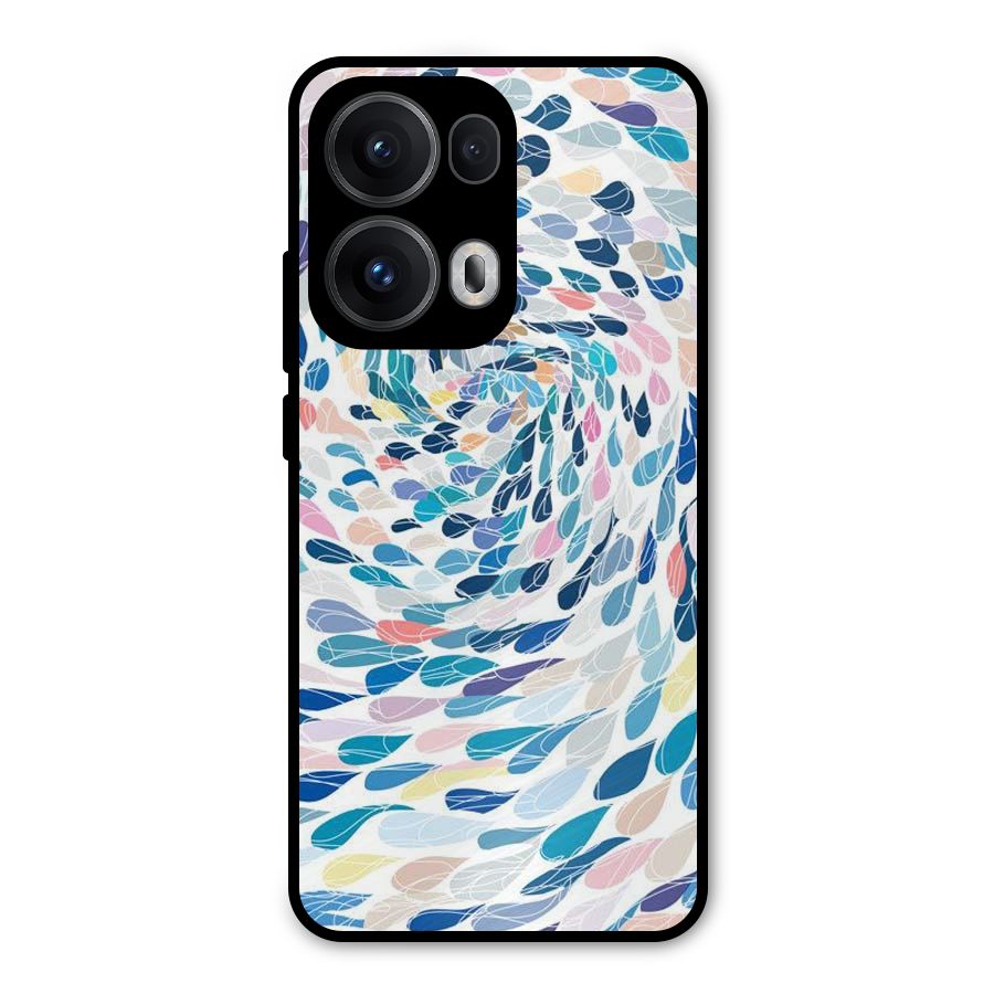 Color Droplets Swirls Metal Back Case for Oppo Reno13 Pro