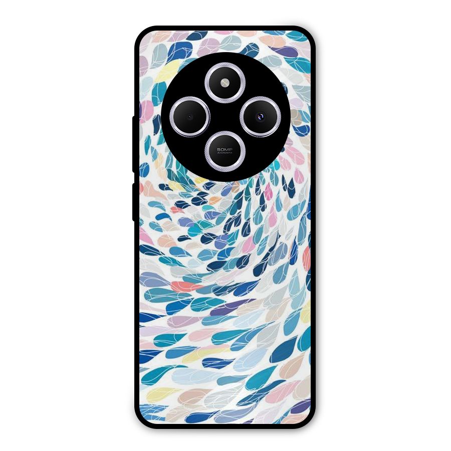 Color Droplets Swirls Metal Back Case for Poco C75 5G