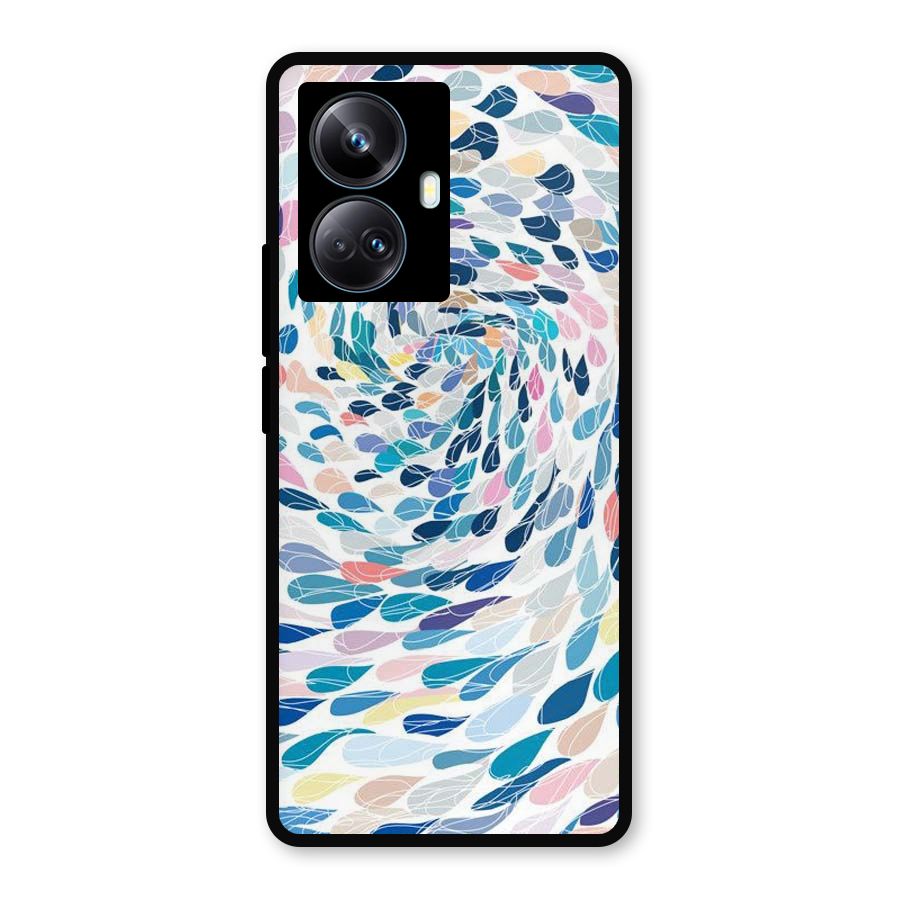 Color Droplets Swirls Metal Back Case for Realme 10 Pro Plus