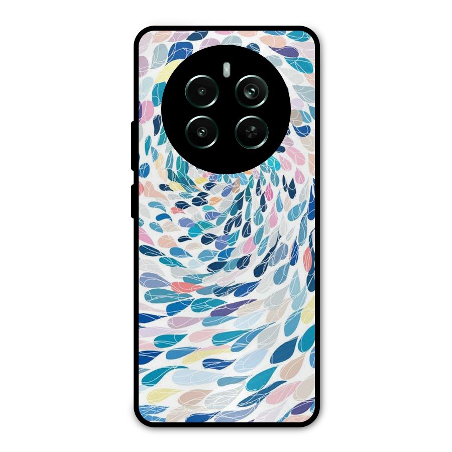Color Droplets Swirls Metal Back Case for Realme 12 Pro Plus