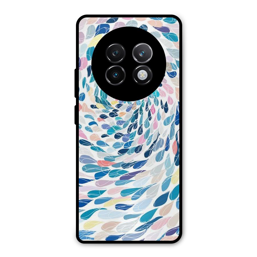 Color Droplets Swirls Metal Back Case for Realme 13 Plus