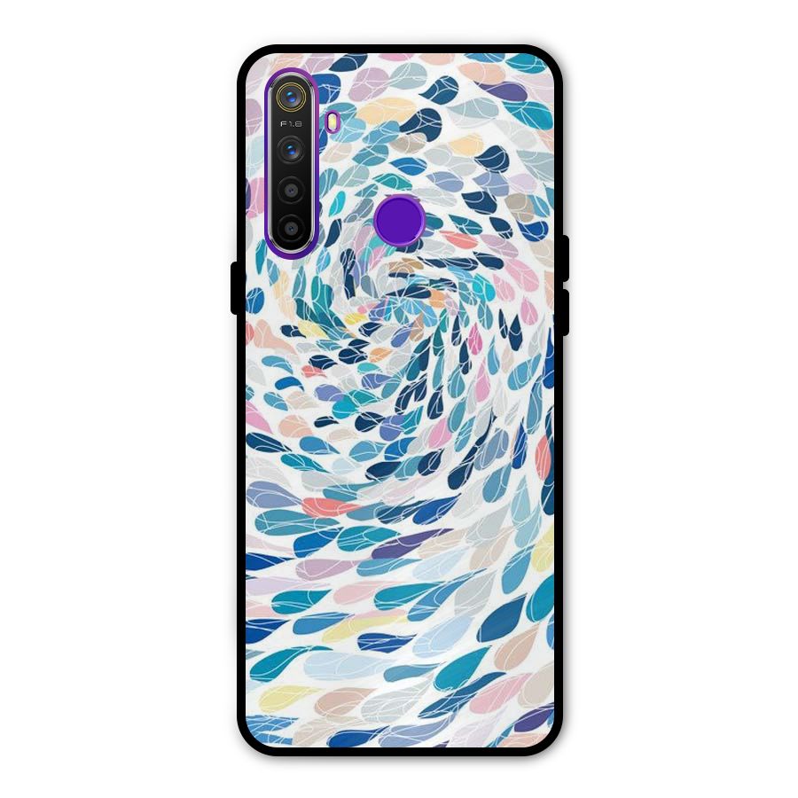 Color Droplets Swirls Metal Back Case for Realme Narzo 10