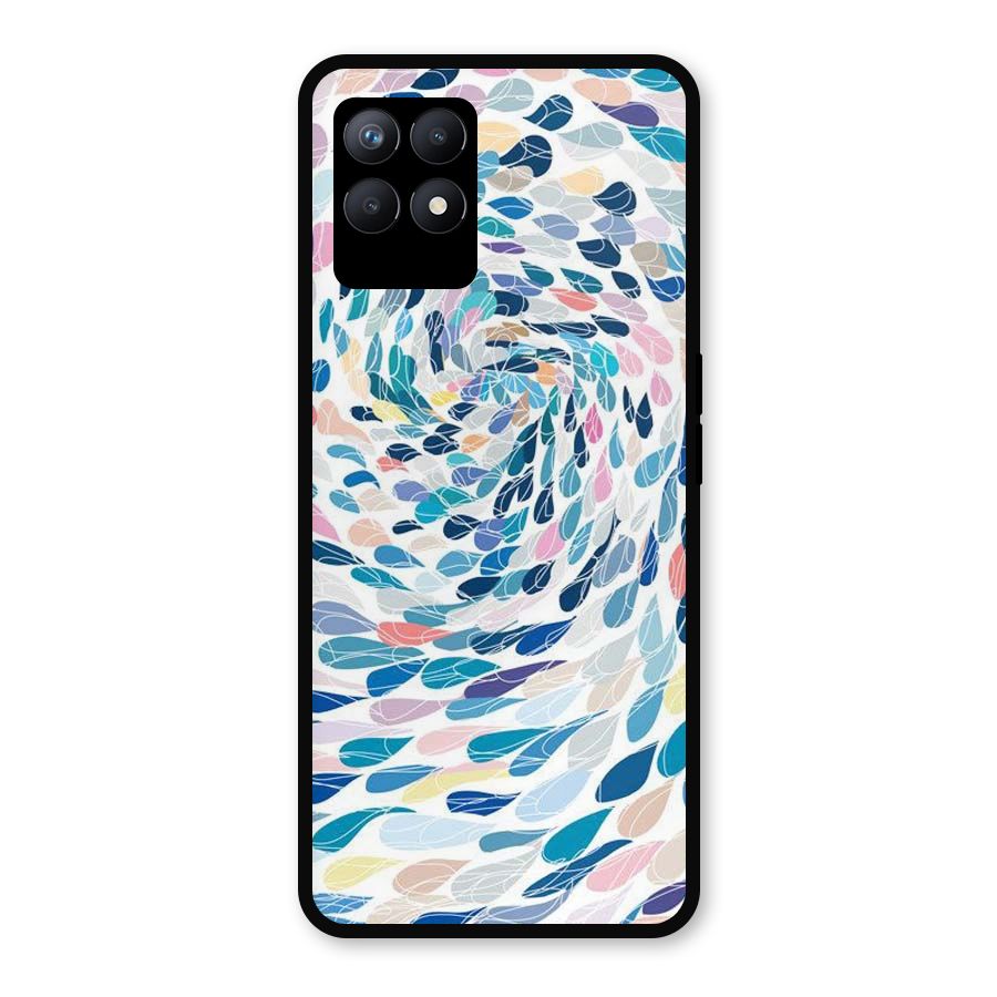 Color Droplets Swirls Metal Back Case for Realme Narzo 50
