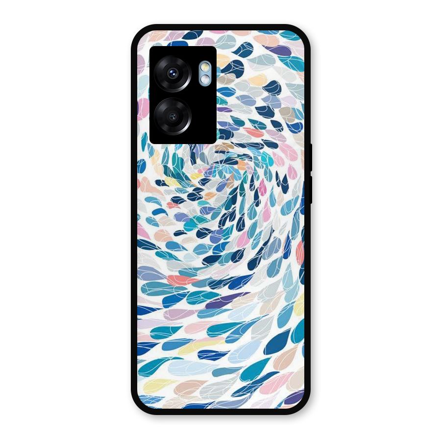 Color Droplets Swirls Metal Back Case for Realme Narzo 50 5G