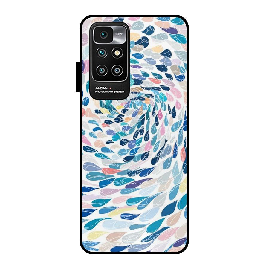 Color Droplets Swirls Metal Back Case for Redmi 10 Prime