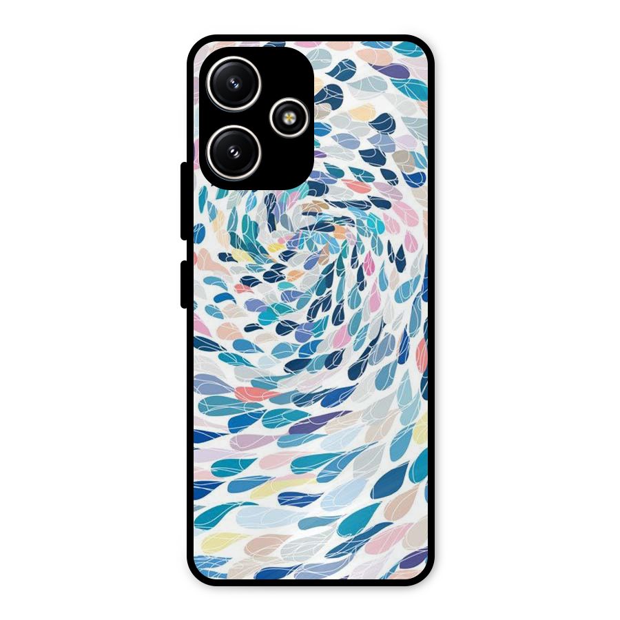Color Droplets Swirls Metal Back Case for Redmi 12 5G