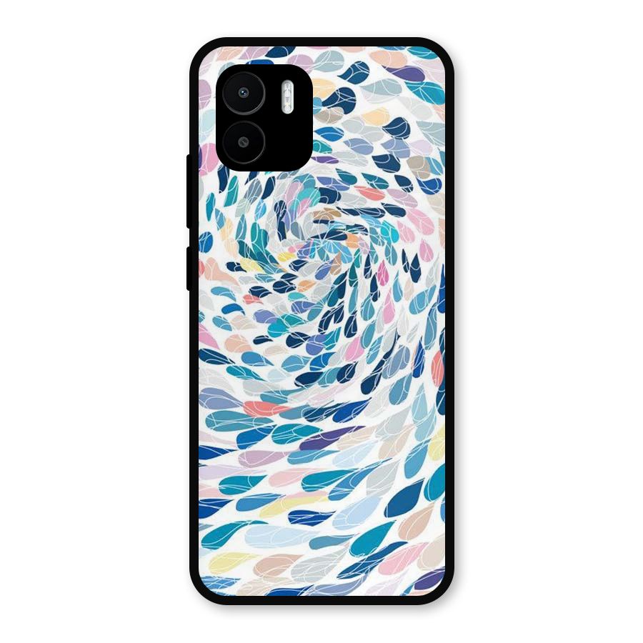 Color Droplets Swirls Metal Back Case for Redmi A2