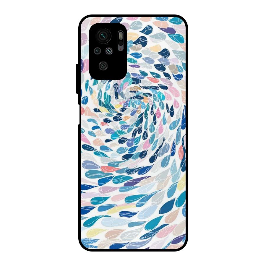 Color Droplets Swirls Metal Back Case for Redmi Note 10S