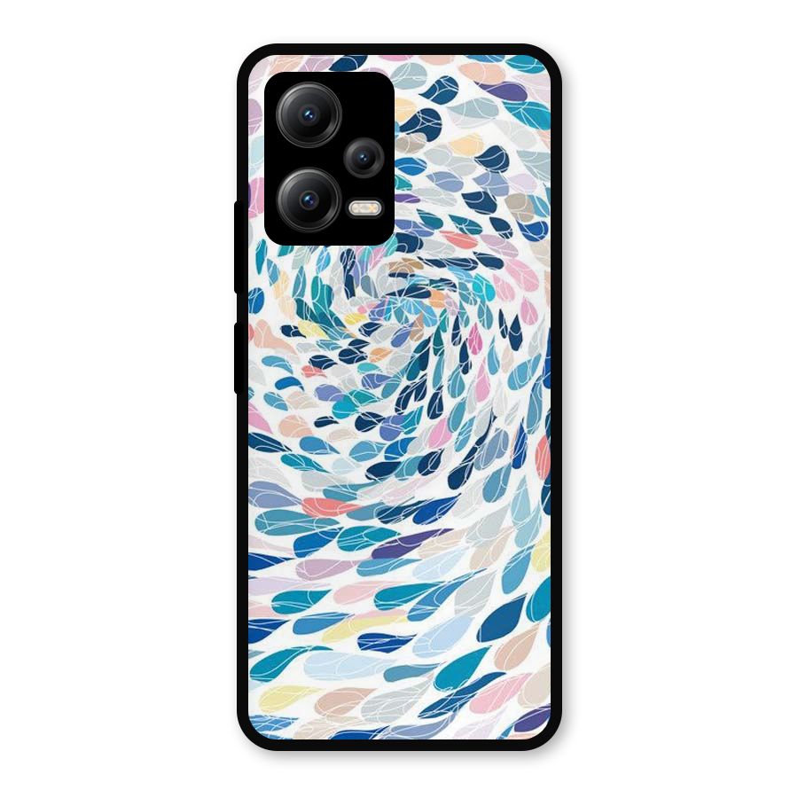 Color Droplets Swirls Metal Back Case for Redmi Note 12 5G