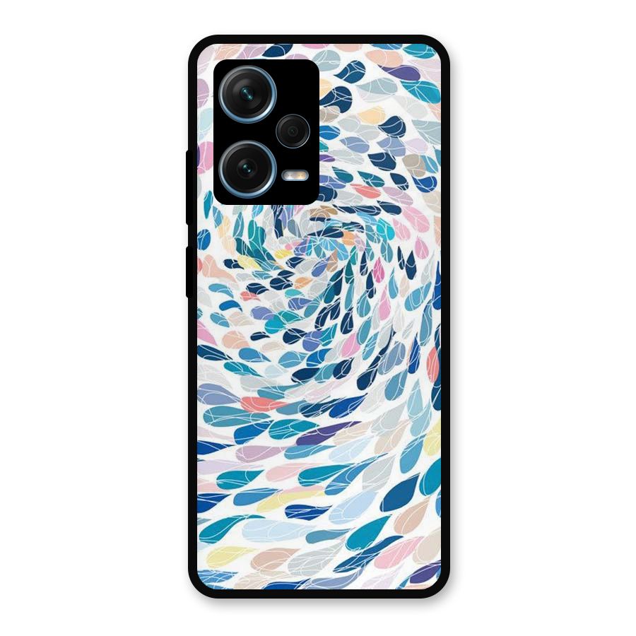 Color Droplets Swirls Metal Back Case for Redmi Note 12 Pro Plus 5G