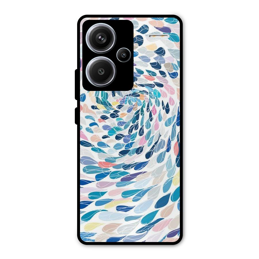 Color Droplets Swirls Metal Back Case for Redmi Note 13 Pro Plus