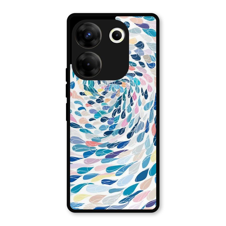 Color Droplets Swirls Metal Back Case for Tecno Camon 20 Pro