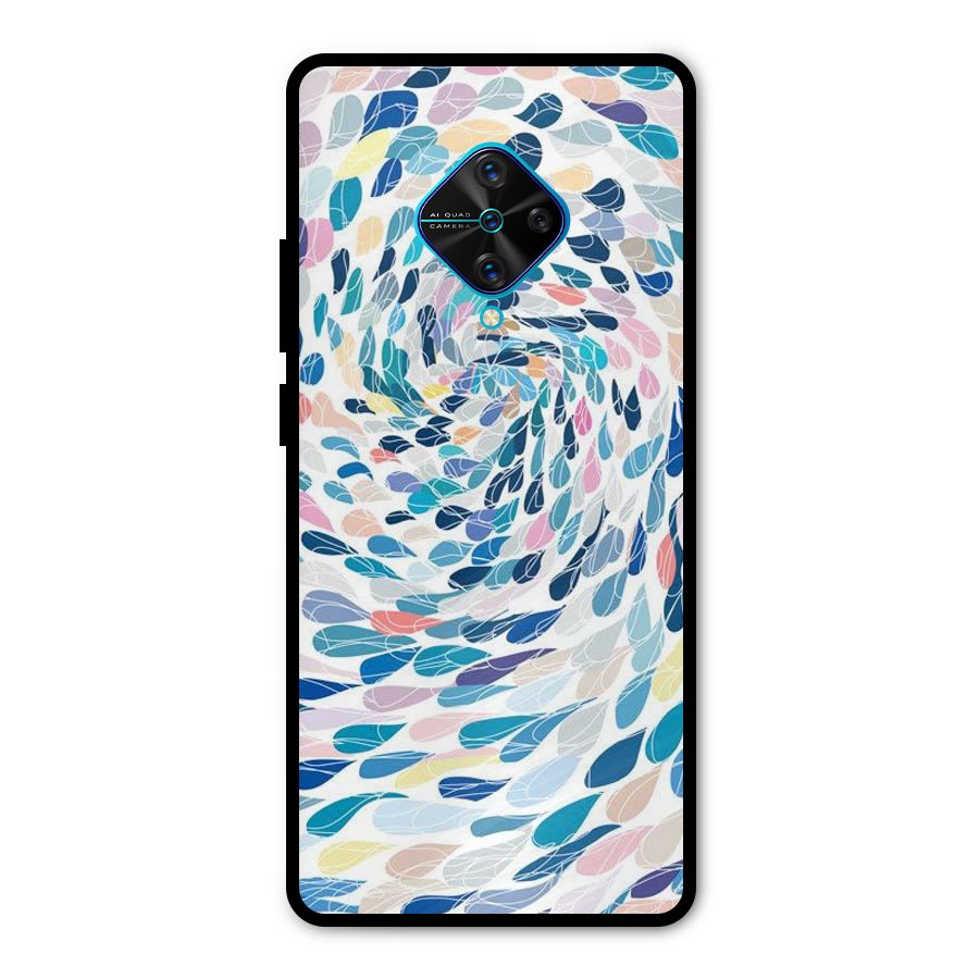 Color Droplets Swirls Metal Back Case for Vivo S1 Pro