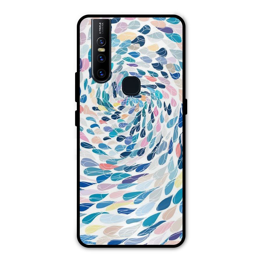 Color Droplets Swirls Metal Back Case for Vivo V15