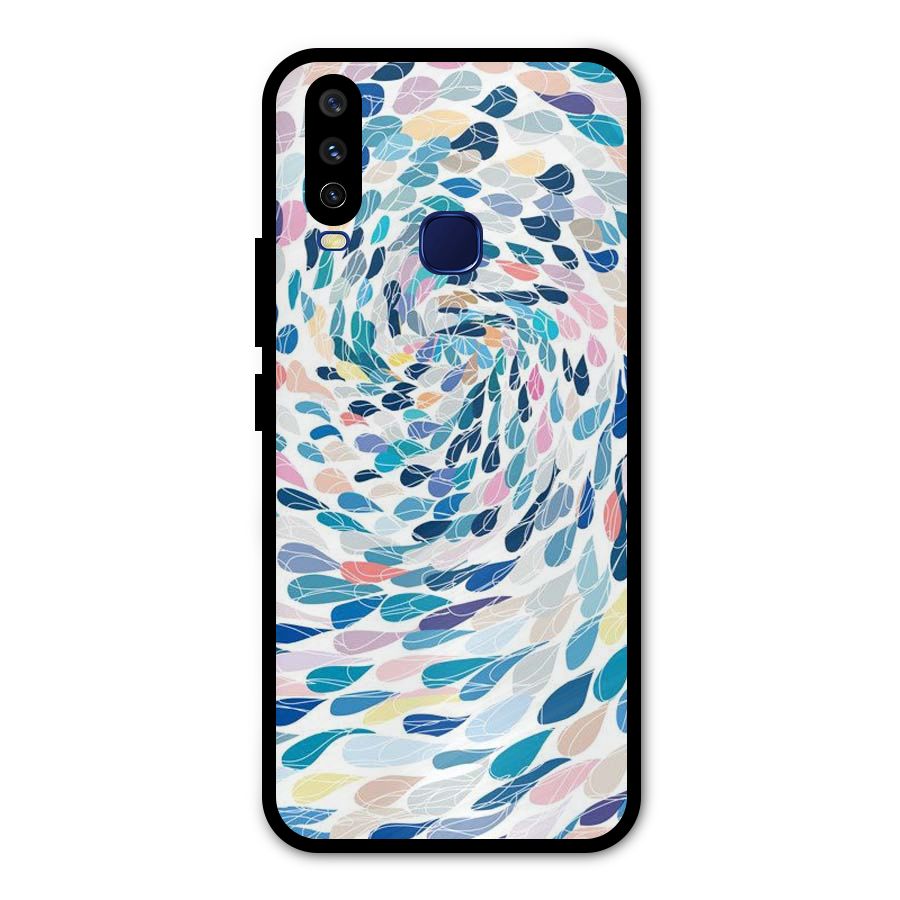 Color Droplets Swirls Metal Back Case for Vivo V17