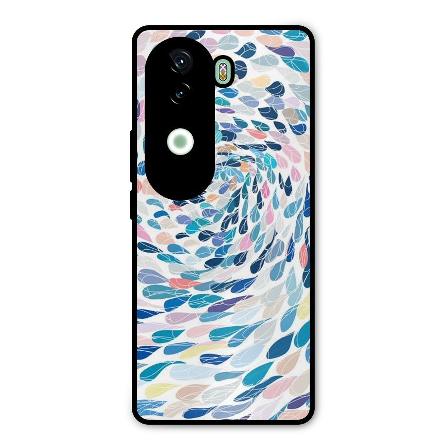 Color Droplets Swirls Metal Back Case for Vivo V40e
