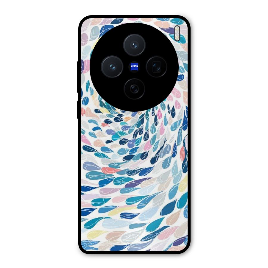 Color Droplets Swirls Metal Back Case for Vivo X200