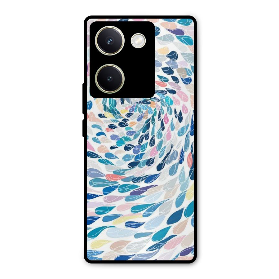 Color Droplets Swirls Metal Back Case for Vivo Y200 Pro