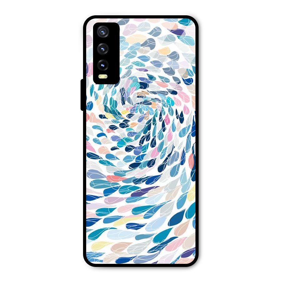 Color Droplets Swirls Metal Back Case for Vivo Y20t