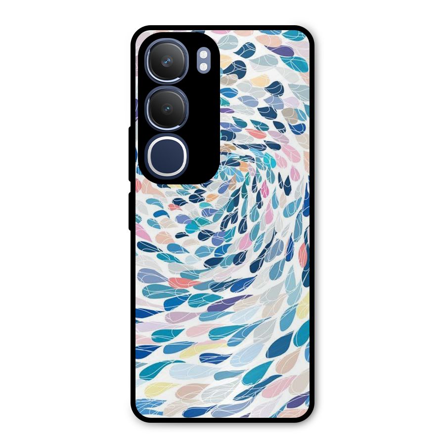 Color Droplets Swirls Metal Back Case for Vivo Y29