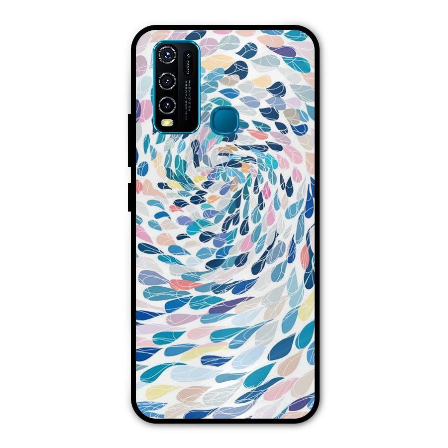 Color Droplets Swirls Metal Back Case for Vivo Y30