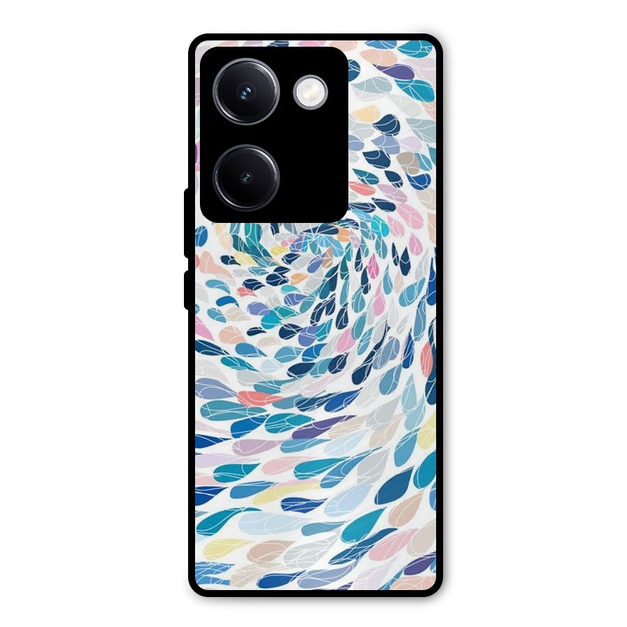 Color Droplets Swirls Metal Back Case for Vivo Y300 Plus