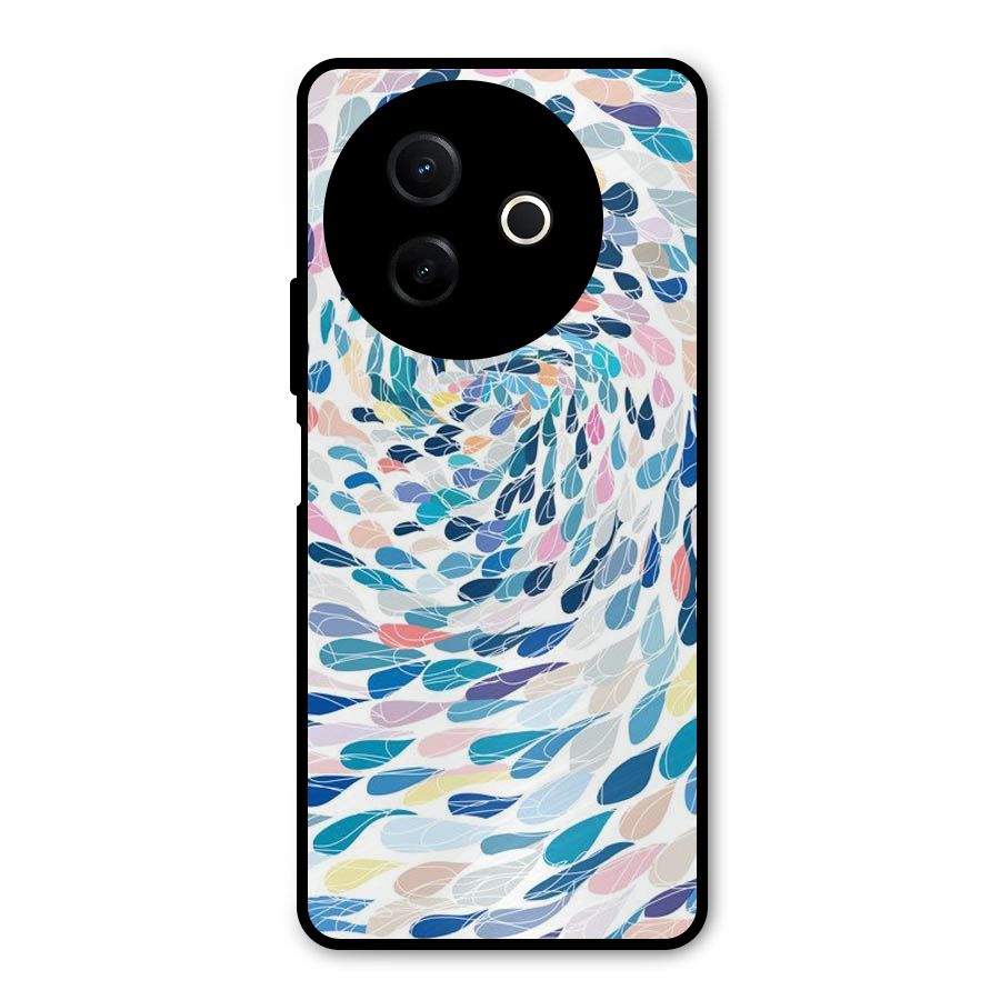 Color Droplets Swirls Metal Back Case for Vivo Y39