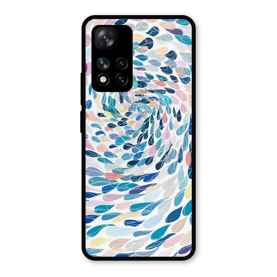 Color Droplets Swirls Metal Back Case for Xiaomi 11i Hypercharge 5G